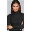 Egi Lupetto Donna EGI in modal/cashmere a costine art. 5160 Nero