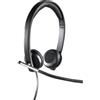 Logitech H650e Auricolare Cablato A Padiglione Ufficio USB tipo A Nero, Argento, Headset - 981-000519