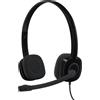 Logitech H151 Auricolare Cablato A Padiglione Ufficio Nero, Headset - 981-000589