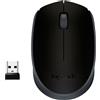 Logitech M171 Mouse Wireless, 2.4 GHz con Mini Ricevitore USB, Rilevamento Ottico, Durata ‎Batteria Fino a 12 Mesi, Mouse Ambide - 910-004424