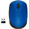 Logitech M171 Blue-K mouse Ambidestro RF Wireless Ottico 1000 DPI - 910-004640