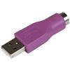 StarTech.com Adattatore di ricambio PS/2 a USB - Convertitore sostitutivo per tastiera da PS/2 a USB F/M - USB A - PS/2 - Viola - GC46MFKEY
