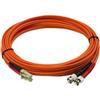 StarTech.com Cavo patch duplex in fibra multimodale 50/125 5 m LC - ST - 5 m - OM2 - LC - ST - Maschio/Maschio - Rosso - 50FIBLCST5