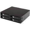 StarTech.com Backplane mobile per rack hot-swap 5,25″ a 4 alloggiamenti HDD SATA/SAS da 2,5″ - 6 Gbps - SATSASBP425