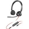 HP Poly Blackwire 3325 Stereo USB-C Headset +3.5mm Plug +USB-C/A Adapter Nero - 8X221AA