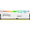 Kingston FURY FURY Beast 32GB 6000MT/s DDR5 CL30 DIMM White RGB EXPO, Memoria - KF560C30BWEA-32