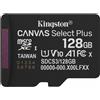 Kingston 128GB micSDXC Canvas Select Plus Gen3 150R A1 (Adattatore SD non incluso), Scheda di memoria - SDCS3/128GBSP
