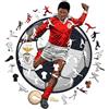 Iconic Puzzles - Benfica, Eusebio, Puzzle di Legno con licenza ufficiale, 100% sostenibile, regalo per adulti e bambini, taglia S, 150 Pz