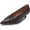 MISSCAI Décolleté Donna a Punta Tacco 4,8 cm con Fiocco | Scarpe elegante a punta, slip-on con tacco sottile, idela per ufficcio, cerimonia e uso quotidiano