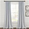 Lush Decor Coppia di tende per finestra in cotone tinto in filo, 213,4 cm di lunghezza x 106,7 cm di larghezza, blu navy