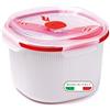 Snips - Cuociriso e Cereali Microonde, Rice Cooker 2,70L con Vassoio Amido e Spatola Inclusi - Contenitori per Alimenti 20x20,5x14,50 - Cuoci Riso Contenitore Microonde Bianco Made in Italy