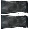 Housoutil 2 Pezzi Borsa a Rete Coulisse per Snorkeling e Nuoto, Nera | Nylon Resistente, Interno Capiente, Struttura a Rete, Scarico della Sabbia, per Pinne e Maschere