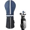 Generic Copertura per mazze da golf, morbida, elastica, chiusura avvolgente | Coperture per driver resistenti agli strappi per mazze da golf per donne, papà, compleanno, Natale, all'aperto