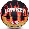 Lowkey Pallacanestro Y2K Style per interni ed esterni, misura 7, design da pallacanestro, rivestimento antiscivolo e palla grip di prima classe, design Flame & All-Black