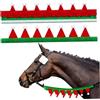 Jorzer Costume da Cavallo Natalizio da 2 Pezzi, coperture per redini Festive con finimenti Natalizi, Panno Morbido da 19 Pollici per la Maggior Parte delle redini Standard