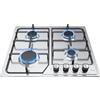 IsEasy Piano Cottura a Gas 4 Fuochi Incasso in Acciaio Inox, 60cm con Bruciatore da 7.2 kW, Sicurezza Termocoppia, Alimentazione Metano/GPL