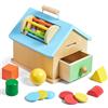 Toywoo Giocattoli Montessori 5 in 1 per Bambini 1 2 3 anni, Scatola in Legno con Giochi Educativi per Apprendimento e Sviluppo, Regalo per Bambini