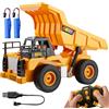 JOYIN Autocarro con Cassone Ribaltabile Telecomandato, Trattore RC da 2,4 GHz con Luci e Suoni, Macchinina per Veicoli da Cantiere da Ragazzi di 3 4 5 6 7 8 anni, regalo di Natale e Compleanno