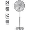 BAKAJI Ventilatore Colonna Piantana in Acciaio Inox 60W 50cm 3 Velocita Regolabile