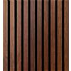 Set 12 Pannelli Decorativi 60x60 cm Motivo a Doghe in MDF e Feltro PET Rivestimento Murale Fonoassorbente Noce Chiaro