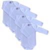 ZZZ ZZZ PETITE ABEILLE Set da 4 Body Neonato 0-36 Mesi Cotone Caldo, Tutine Intime Pagliaccetto | Manica corta o manica lunga, bodino termico felpato, intimo invernale per neonata e neonati , tutina bianca unisex