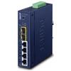PLANET Industrial L2/L4 4-Port Gestito L2/L4 Gigabit Ethernet [10/100/1000] Blu