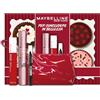 Maybelline New York Collezione Natale, Il Dolce Far Makeup | Cofanetto Regalo Natale, Mascara Sky High, Mini Matita Tattoo Liner Gel Pencil e Rossetto Matte Ink 20 Pioneer