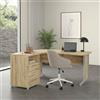 Dmora - Scrivania Tatienne, Scrittoio Multiuso, Tavolo per Ufficio Porta PC, Piano di Lavoro, 159x150 h75 cm, Quercia