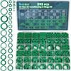 KEZE Set di 595 guarnizioni metriche e SAE per aria condizionata, 36 misure, guarnizioni O-ring in gomma, kit assortito per compressore, aria condizionata auto, ID di riparazione sanitaria: 3-22 mm