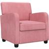 vidaXL Poltrona Rosa Velluto