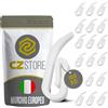 CZ Store - Ganci Tenda |100 Pezzi|✮GARANZIA A VITA✮- Ganci a Uncino in Plastica, Bianchi 28x12mm - Gancio Appendi Tende, Tendine Scorrevoli, Tendaggi, Tende Da Doccia - Tende a Bastone e a Binario