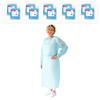 ARNOMED Camici monouso in PP, camice monouso blu per donna/uomo dimensioni XL (130x140cm), 100x grembiuli cucina usa e getta (10 bustine), camici usa e getta monouso 23g/m², tute usa e getta monouso
