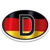 iSecur Magnete D Bandiera Germania Nero Rosso Oro - kfz715 | Magnete con sigla paese e bandiera tedesca, design nero/rosso/oro, per targa del veicolo