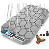 KESSER® Geo - Doccia da giardino, per tutti, grande, piccola e a quattro zampe, antiscivolo, resistente ai raggi UV e alle intemperie, antiruggine e antimuffa, controllo tramite pedale, accessori