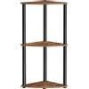 NONE SONGMICS HOME Montaggio super rapido senza attrezzi, Scaffale angolare a 3 livelli, Libreria, 38,3 x 27 x 70,6 cm, Soggiorno, Camera da letto, Cucina, Marrone rustico