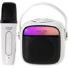 Adler Altoparlante portatile, ADLER, con microfono, Bluetooth, bianco, 12,4x10,3x10,3cm