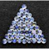 SBI Gems Naturale Pietra Lunare Arcobaleno Cabochon 2 MM Lotto 50 Pezzi 3.02 Cts Loose
