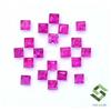 SBI Gems 2x2x1.5 MM Rubino Naturale Taglio Quadrato Sfaccettato Lotto 20 Pz 1.44 K Loose