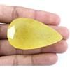 Zaffiro Giallo Naturale Madagascar 217,30 Ct Taglio Goccia 53 x 30 mm Pietra