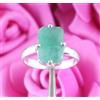 Anello Fedele Smeraldo Naturale Ct 8.50, Taglio Tonda Rettangolare, Argento 925