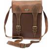 Fatto a mano Borsa A Mano Vintage In Pelle Di Capra Verticale Da 15" Per Uomo