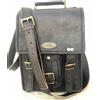 Fatto a mano Borsa A Spalla Verticale In Vera Pelle Nera Vintage Per Donne 11"