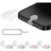 AXFEE 4 Tappi Antipolvere, Tappi Antipolvere USB C con Adesivo Rimovibile | Adatto per Smartphone e Modelli Android, con iPhone 17/16/15 Google Samsung Galaxy XPLORA OnePlus Xiaomi Redmi Poco Motorola