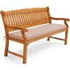 POKAR Cuscino per Panca 150x40 cm | Sfoderabile con Lacci Antiscivolo | Seduta per Panchina, Panca da Giardino, Dondolo, Sedia | Interno ed Esterno | OEKO-TEX | Prodotto nell'UE | Beige