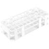 stonylab Portaprovette, 20 mm 40 Posti Supporto Portaprovette in Plastica Bianca Amovibile a 3 Livelli, per Uso in Laboratorio