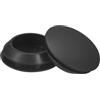 QUARKZMAN Tappi in Silicone per Foro 40mm, Nero, 3pz | Tappi Rotondi in Gomma per Foro Blocco, Tappi Fori Impermeabili Tubi Metallici Cappucci Terminali per Mobili Inserti
