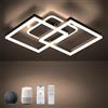 ANTENLICHT Plafoniera LED Soffitto 40W Dimmerabile,Compatibile con Alexa & Google home ,Controllo APP,Telecomando,con luce Notturna Funzione di Memoria per Camere da letto Soggiorni Sala da Pranzo (Nero)
