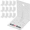 KOTARBAU® 12 Pezzi Staffa Angolare - Acciaio Zincato - 100 x 100 x 90 mm - Argento - Staffe Angolari per Legno - Squadretta Angolare 90 Gradi - Resistente alla Corrosione
