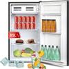 Avilia Frigorifero Basso Monoporta 85L in Acciaio Inox Nero 54x57x84cm - Sistema di Raffreddamento Statico con Ripiani Regolabili e Piccolo Freezer - Ideale per Riporre Alimenti e Bevande