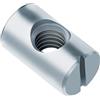 Keple Croce Tasselli Barrel Dadi Filettatura (Confezione da 25) Hex Zincato Foro Centrale per Mobili/Letti/Culla/Sedie/Lettino Simmetrica Tassello Barrel Dado Elementi di Fissaggio (10mm x 13mm)